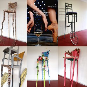 Ausstellung Collage Stühle SS2022